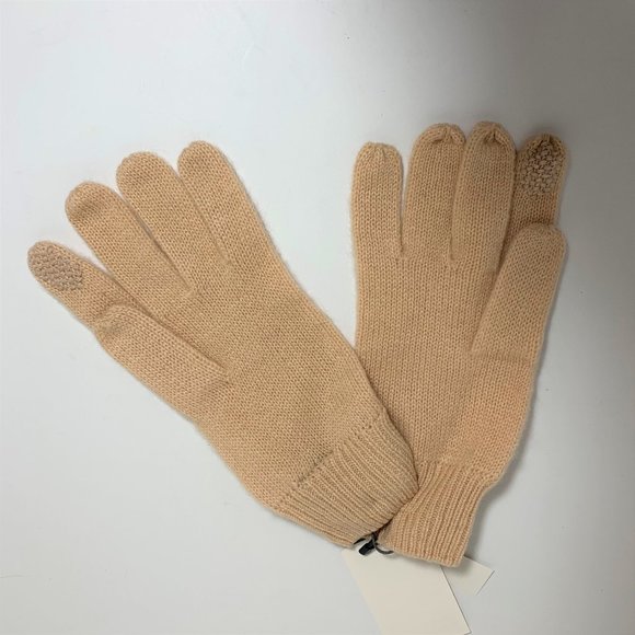 Vince Camuto Cashmere Knit Tech Gloves Camel Tan NEW - Picture 5 of 5